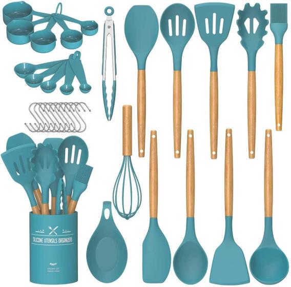 Imagem de Conjunto de utensílios de cozinha Umite Chef, silicone antiaderente, 24 peças