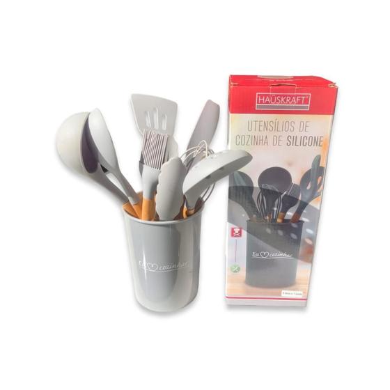 Conjunto de Utensílios de Silicone Cinza 9 Peças - Haüskraft Menor preço em Conjunto de Utensílios de Silicone Cinza 9 Peças - Haüskraft