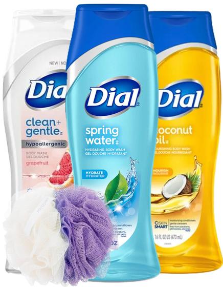 Imagem de Conjunto de variedades Body Wash Dial: toranja, água de nascente e coco