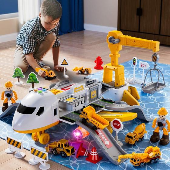 Imagem de Conjunto de veículos Toy Play LOVE LIFE Transport Construction 25 unidades