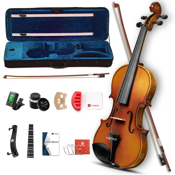 Imagem de Conjunto de Violino 4/4 Vangoa com Estojo, Arco, Afinador e Acessórios