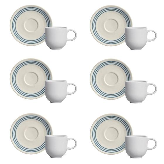 Imagem de Conjunto de Xícara de Cafezinho com Pires 06 Peças Coup Amalfitana Porto Brasil