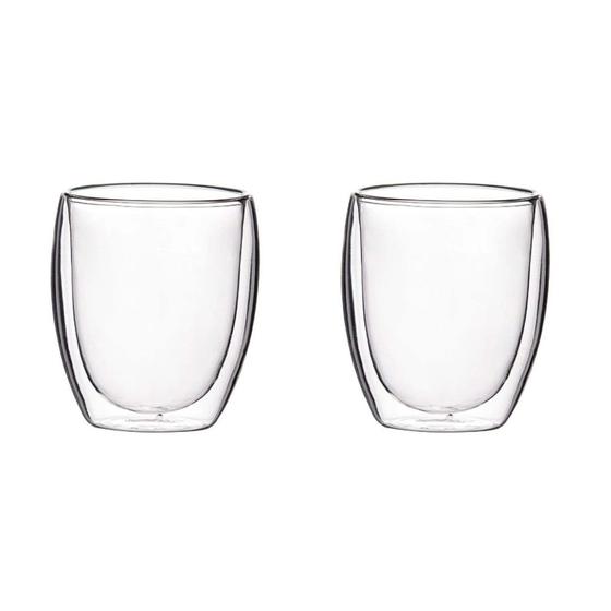 Imagem de Conjunto de Xícara de Vidro com Parede Dupla 350 ml 2 Peças Oxford