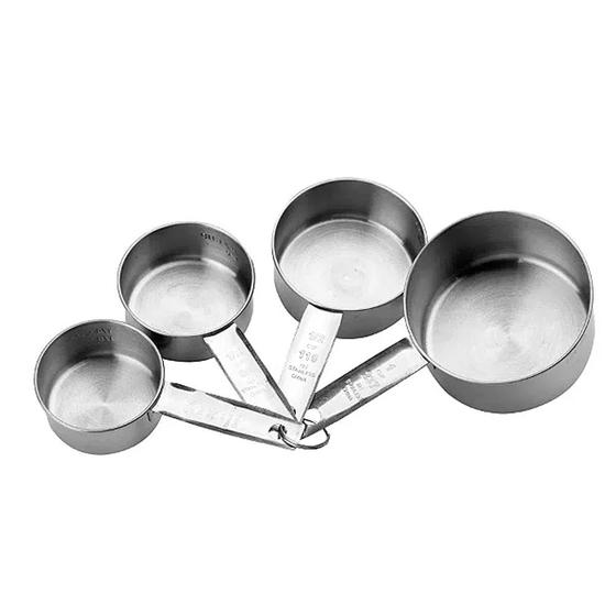 Imagem de Conjunto De xícaras Medidoras - Aço inox - 4 unid. - Cromus