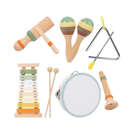 Imagem de Conjunto De Xilofone De Percussão De Madeira Montessori Para Crianças, Instrumento Musical
