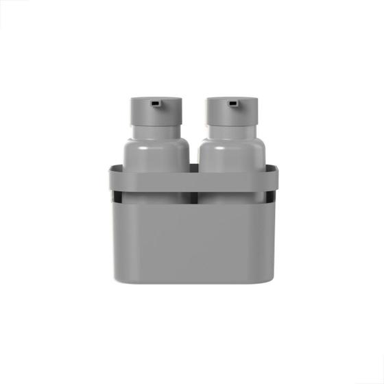 Imagem de Conjunto Dispenser Organizador Flow 500Ml Lavanderia Chumbo