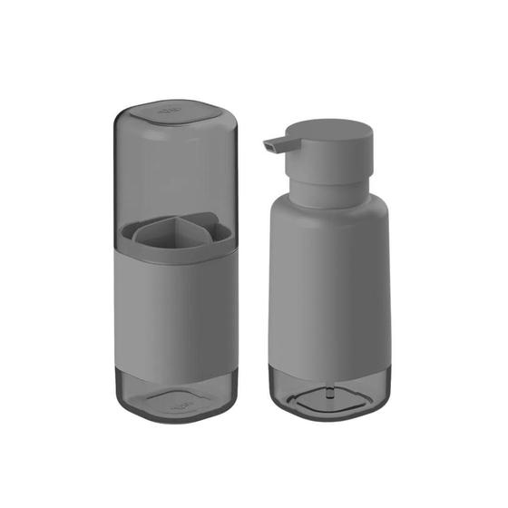 Imagem de Conjunto Dispenser Sabonete Liquido Porta Escova Dual Ou