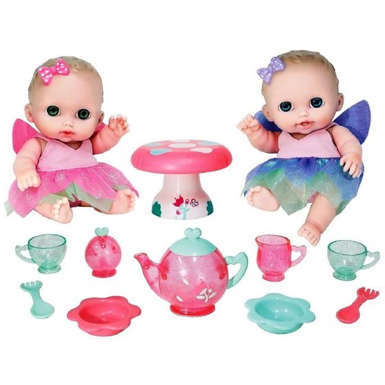 Imagem de Conjunto Dolls JC Toys Lil Cutesies Twin 8.5, todo em vinil com chá de fadas