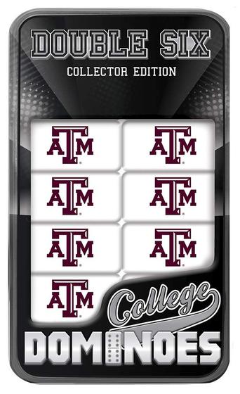 Imagem de Conjunto Domino MasterPieces Game Day NCAA Texas A&M Aggies 28 unidades