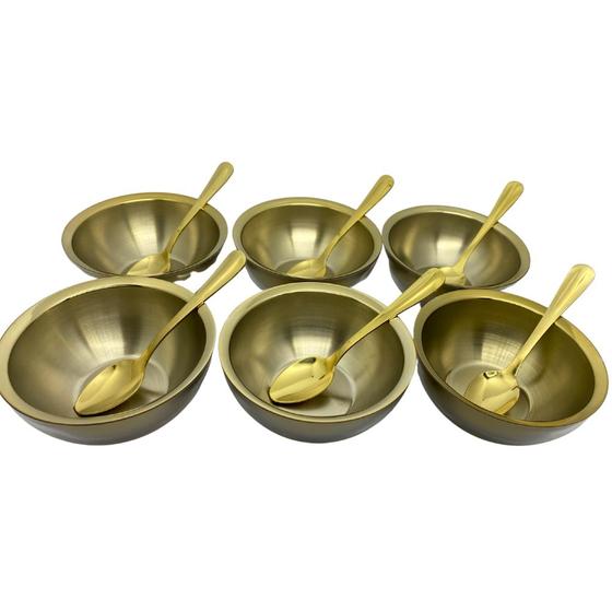 Imagem de Conjunto Dourado Para Servir Sobremesas - By Fineza