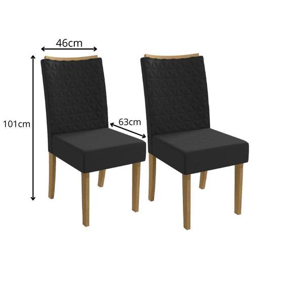 Imagem de Conjunto Duas Cadeiras Estofadas Kappesberg Sala de Estar Revestimento Tecido