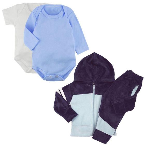 Imagem de Conjunto E Body Maternidade Kit 4 Pçs Roupa Para Bebê Lindo