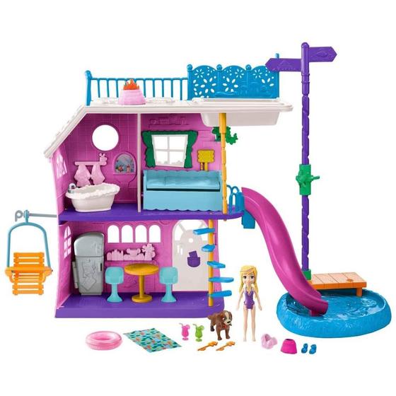 Imagem de Conjunto e Mini Boneca - Polly Pocket - Casa do Lago da Polly - Mattel