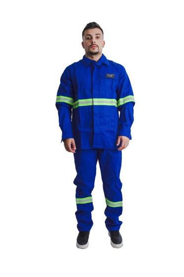 Imagem de Conjunto Eletricista Nr10 Camisa Calça Faixa Refletiva Ca