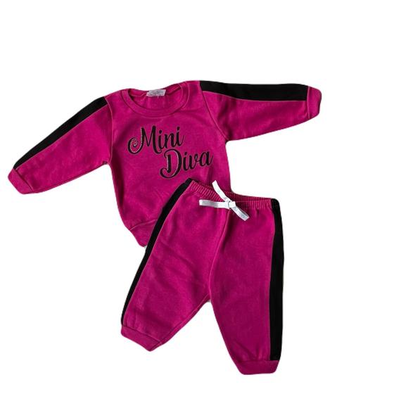 Imagem de Conjunto Em Moletom Bebe Feminino Mini Divas