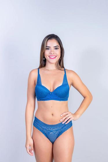 Imagem de Conjunto em Renda, com Bojo e Aro Cores