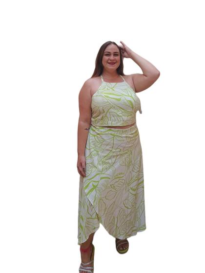 Imagem de CONJUNTO ENVELOPE SAIA E CROPPED PLUS SIZE G2 e G3