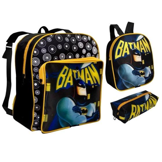 Imagem de Conjunto Escolar De Menino Com Lancheira E Estojo Herói