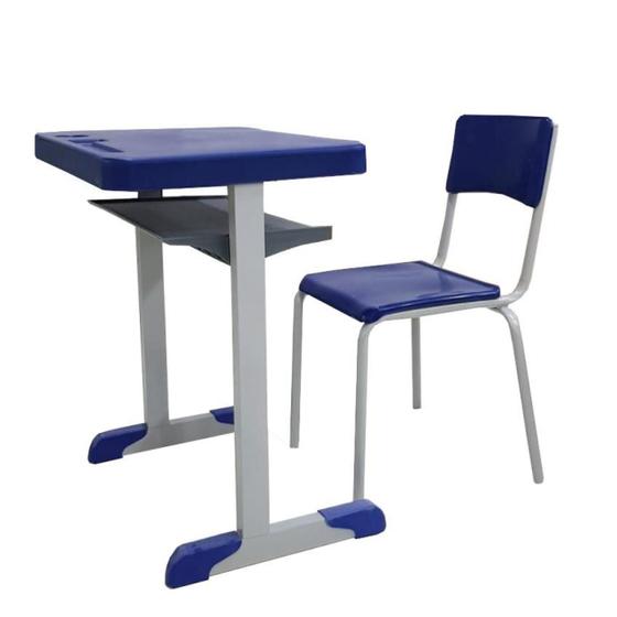 Conjunto Escolar Individual com apoio para livros (Mesa e Cadeira) JUVENIL 06 a 09 Anos REALPLAST Menor preço em Conjunto Escolar Individual com apoio para livros (Mesa e Cadeira) JUVENIL 06 a 09 Anos REALPLAST