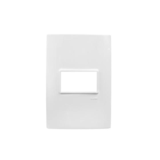 Imagem de Conjunto Espelho 4x2 com Interruptor Simples 10A 250V~ Horizontal Linha Vivaz Ilumi - 7817