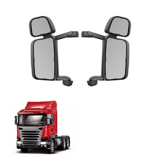 Imagem de Conjunto Espelho Scania P G R Convexo Auxiliar Par LD LE