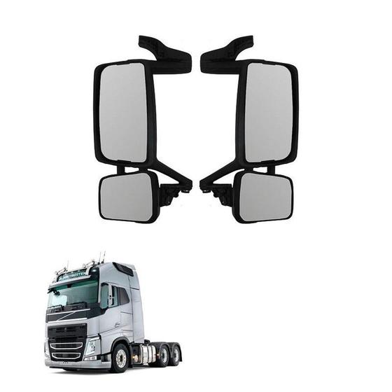 Imagem de Conjunto Espelho Volvo FM 2012 2013 Convexo Desembaçador Par