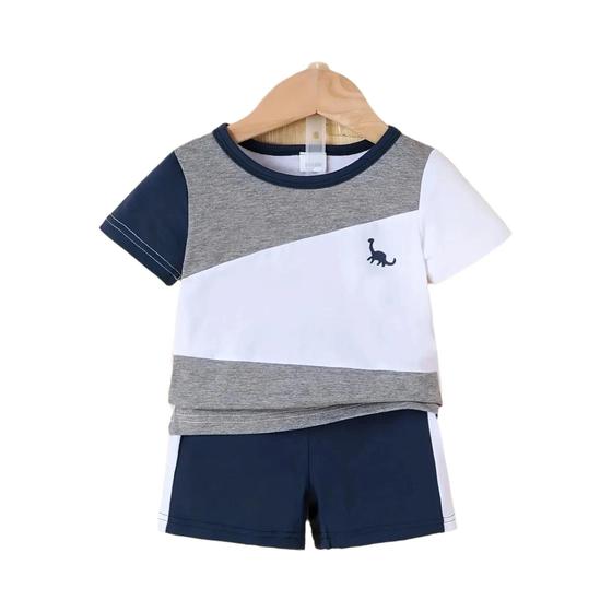 Imagem de Conjunto Esportivo de Verão para Bebê - 2 Peças (Short e Blusa) - Respirável