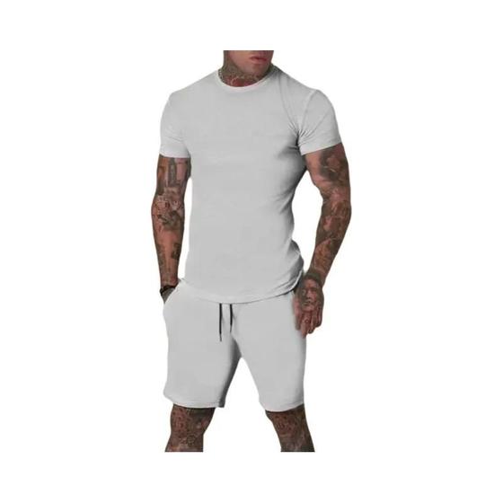 Imagem de Conjunto Esportivo Masculino Verão - Camiseta e Shorts Respiráveis e Elegantes