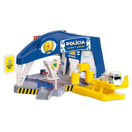 Imagem de Conjunto Estação Policial Com Oficina e Carrinhos Samba Toys