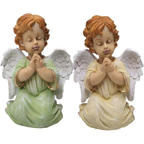 Imagem de Conjunto Estátuas Decorativas Anjo menino Rezando Grande 28046