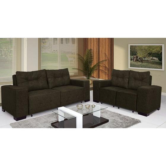 Conjunto Estofado Jw New TA³quio Veludo 3X2 Lugares V07 Kit