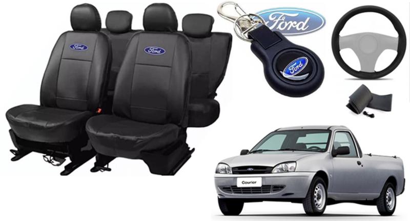 Imagem de Conjunto Exclusividade Ford Courier 2000-2013 + Capas, Volante e Chaveiro - Detalhes