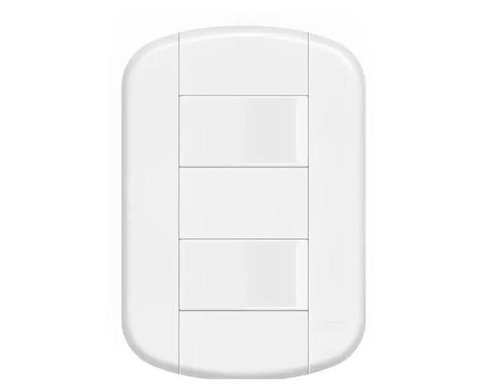 Imagem de Conjunto Fame 4X2 Interruptor Duplo Simples Blanc+