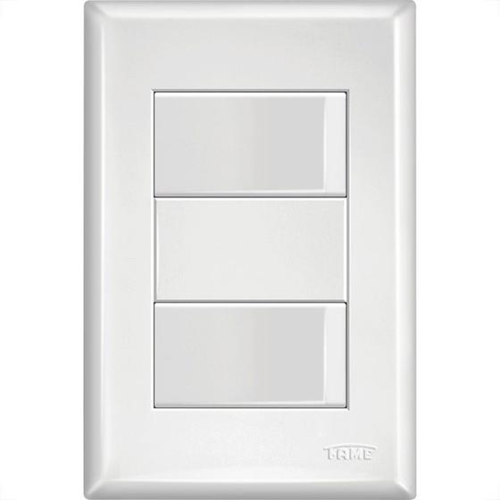 Imagem de Conjunto Fame Evidence 4X2 Branco Com Placa(2Simples) 16A