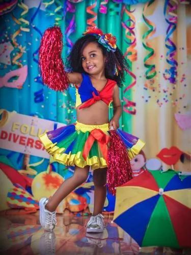 Imagem de Conjunto Fantasia Frevo Infantil Festa De Carnaval