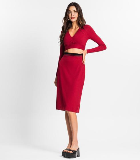 Imagem de Conjunto Feminino Blusa Com Saia Endless Vermelho