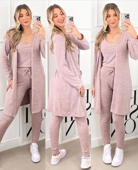 Conjunto Feminino Cardigan 3 Peças Lanzinha Inverno Menor preço em Conjunto Feminino Cardigan 3 Peças Lanzinha Inverno