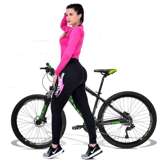 Imagem de Conjunto Feminino Ciclismo Bike Mtb Forro Multigomos De Dupla Camada D90