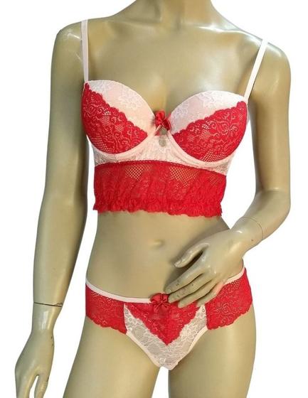 Imagem de Conjunto Feminino De Lingerie Sutiã E Calcinha Rendado 2317