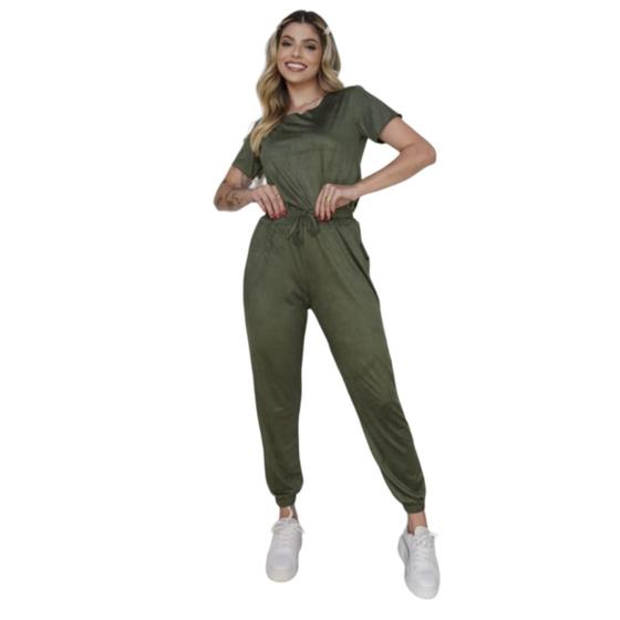 Blusa CalÃ§a Jogger Suede Feminina Conjunto Feminino De Suede