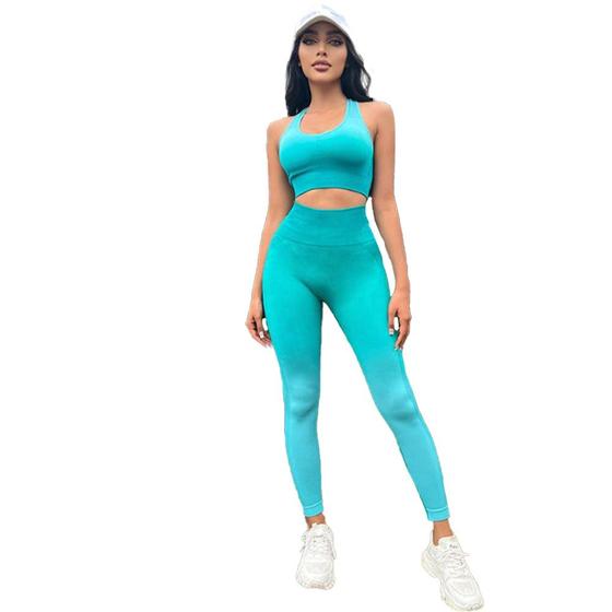 Imagem de Conjunto Feminino Degrade Calça Leg e Top Academia Fitness