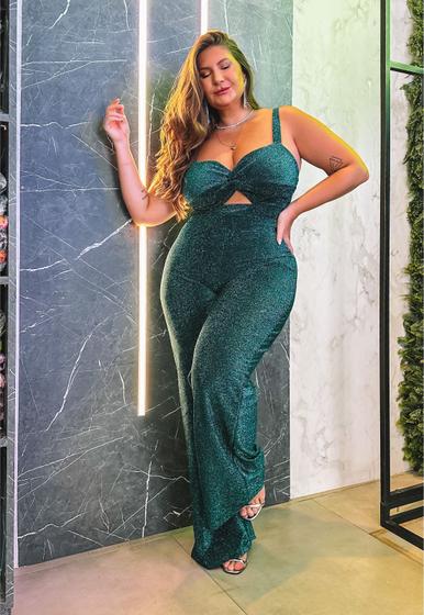 Imagem de Conjunto feminino em lurex plus size
