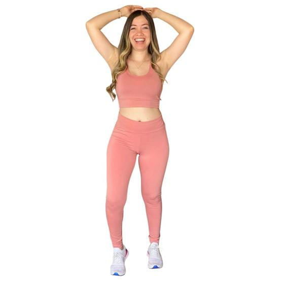 Imagem de Conjunto Feminino Fitness Legging E Top Roupas De Academia