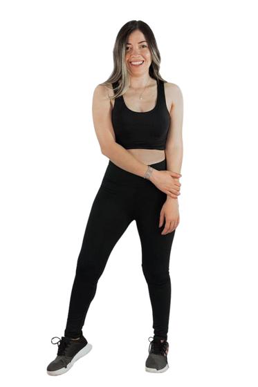 Imagem de Conjunto Feminino Fitness Legging E Top Roupas De Academia