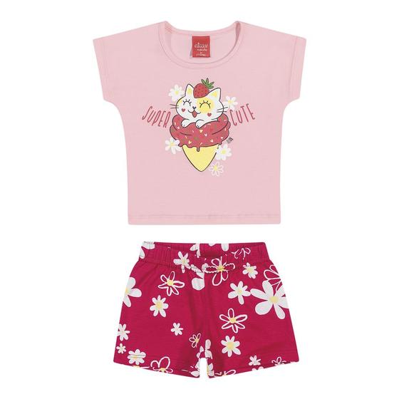 Imagem de Conjunto Feminino Infantil 2 Peças Sorvete