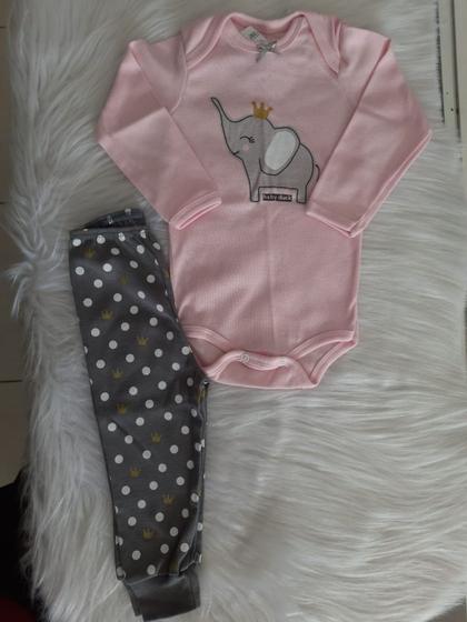 Imagem de conjunto feminino infantil de body e calça tam:G