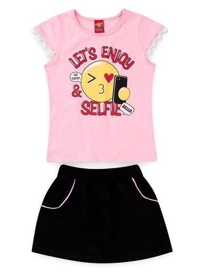 Imagem de Conjunto Feminino Infantil Lets Enjoy - Lual Kids -Rosa Bebê/Preto