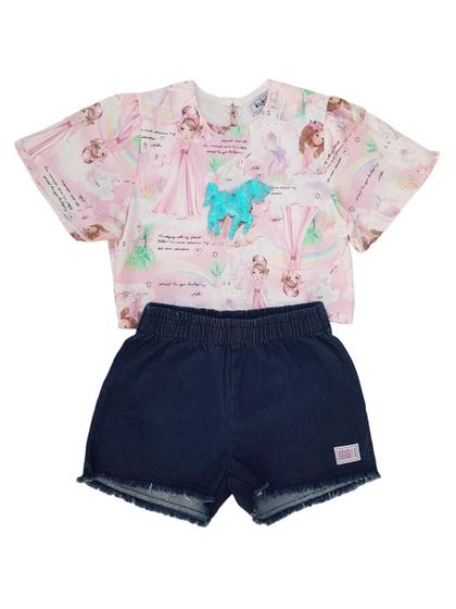 Imagem de Conjunto Feminino Kukiê Blusa e Short