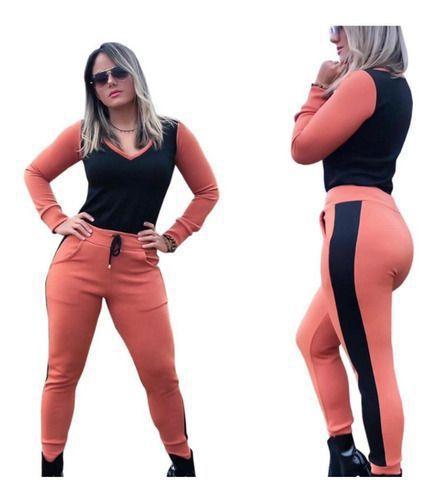 Imagem de Conjunto Feminino Malha Crepe Roupa Feminina P Ao Xgg DONNA MOÇA