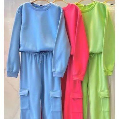 Conjunto feminino moletinho blusa manga longa calça cargo moda feminina Menor preço em Conjunto feminino moletinho blusa manga longa calça cargo moda feminina